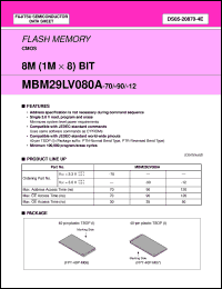 Click here to download MBM29LV080 Datasheet