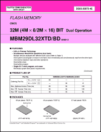 Click here to download MBM29DL323BD80PBT Datasheet