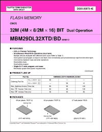 Click here to download MBM29DL323BD12PFTN Datasheet