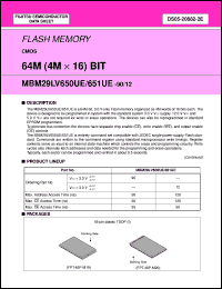 Click here to download MBM29LV650UE12TR Datasheet