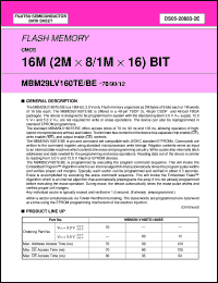 Click here to download MBM29LV160BE12PBT Datasheet