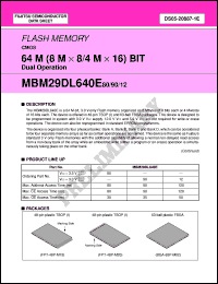 Click here to download MBM29DL640E80TN Datasheet