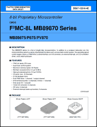 Click here to download MB89PV870CF Datasheet