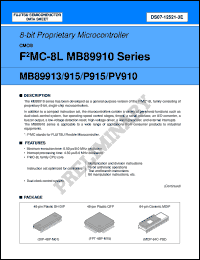 Click here to download MB89PV910C-101-ES-SH Datasheet