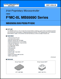 Click here to download MB89P899PF Datasheet