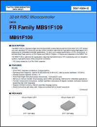 Click here to download MB91F109 Datasheet