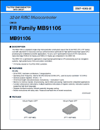 Click here to download MB91106PF-XXX Datasheet