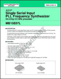 Click here to download MB15E07LPFV1 Datasheet