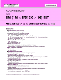 Click here to download MBM29F800BA-70 Datasheet