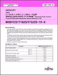 Click here to download MB81ES171625 Datasheet