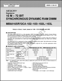 Click here to download MB8516SR72CA-102 Datasheet