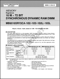 Click here to download MB8516SR72CA-102DG Datasheet