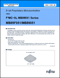 Click here to download MB89F051PFM Datasheet