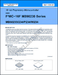 Click here to download MB90233PFV Datasheet