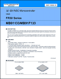 Click here to download MB91133PMT2 Datasheet