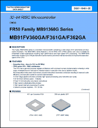 Click here to download MB91FV360GACR Datasheet