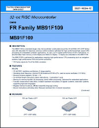 Click here to download MB91F109 Datasheet