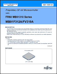 Click here to download MB91FV310APFV-ES Datasheet