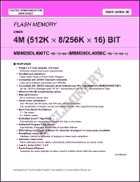 Click here to download MBM29DL400TC-12 Datasheet