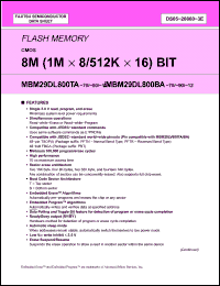 Click here to download MBM29DL800TA-90 Datasheet