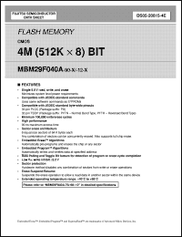 Click here to download MBM29F040A-12 Datasheet