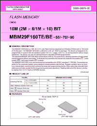 Click here to download MBM29F160TE-70 Datasheet