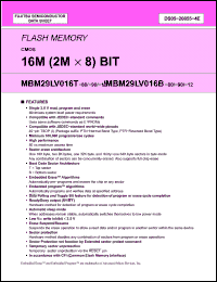 Click here to download MBM29LV016B-90 Datasheet