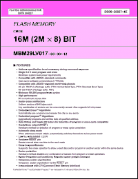 Click here to download MBM29LV017-80 Datasheet