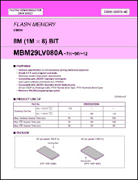Click here to download MBM29LV080A-70PTV Datasheet