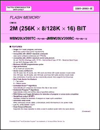 Click here to download MBM29LV200BC Datasheet