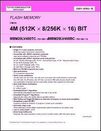 Click here to download MBM29LV400BC-70 Datasheet