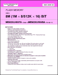 Click here to download MBM29LV800TA-70 Datasheet