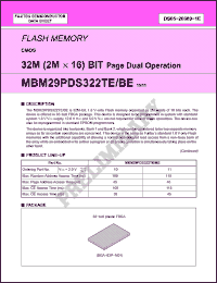 Click here to download MBM29PDS322BE Datasheet