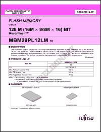 Click here to download MBM29PL12 Datasheet