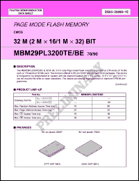 Click here to download MBM29PL3200BE70 Datasheet
