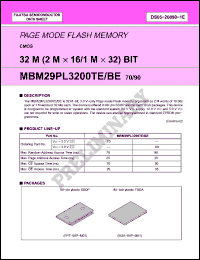 Click here to download MBM29PL3200TE70 Datasheet