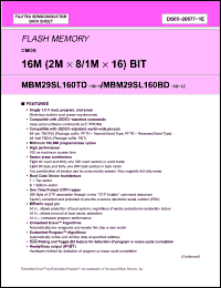 Click here to download MBM29SL160TD-12 Datasheet
