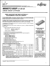 Click here to download MBM27C1000P17PD Datasheet