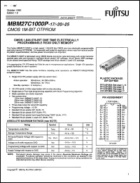 Click here to download MBM27C1000-15CV Datasheet