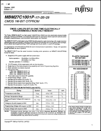 Click here to download MBM27C1001P20PFTN Datasheet