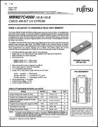 Click here to download MBM27C4000-15Z Datasheet