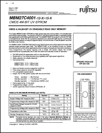 Click here to download MBM27C4001-12Z Datasheet