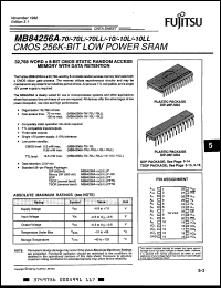 Click here to download MB84256A-70LP-SK Datasheet