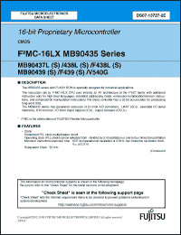 Click here to download MB90439PMC Datasheet