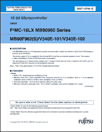 Click here to download MB90F962PMT Datasheet