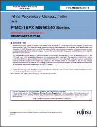 Click here to download MB96F346RWA Datasheet