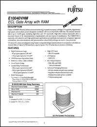Click here to download E10040VHM-DIE Datasheet