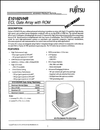 Click here to download E10160VHR-DIE Datasheet