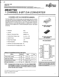 Click here to download MB40778H-P Datasheet