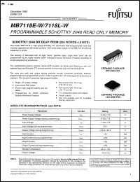 Click here to download MB7118LTV-W Datasheet